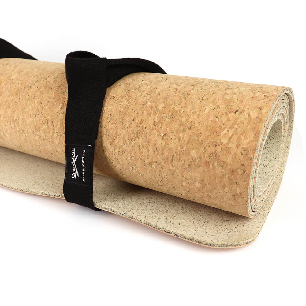 Öko-faire Yogamatte aus Kork in beige natur