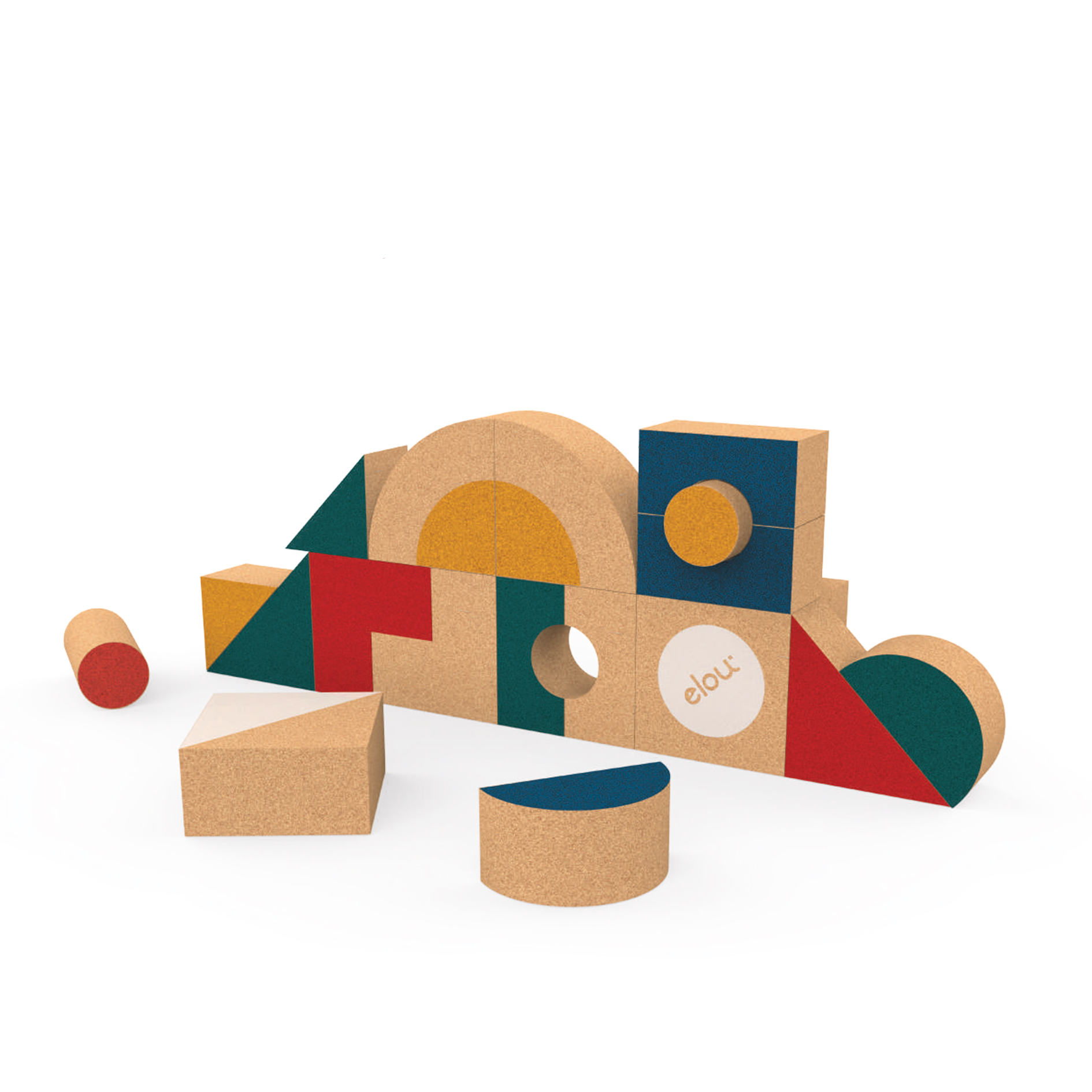 Kork-Bauklötze "18 Shapes"