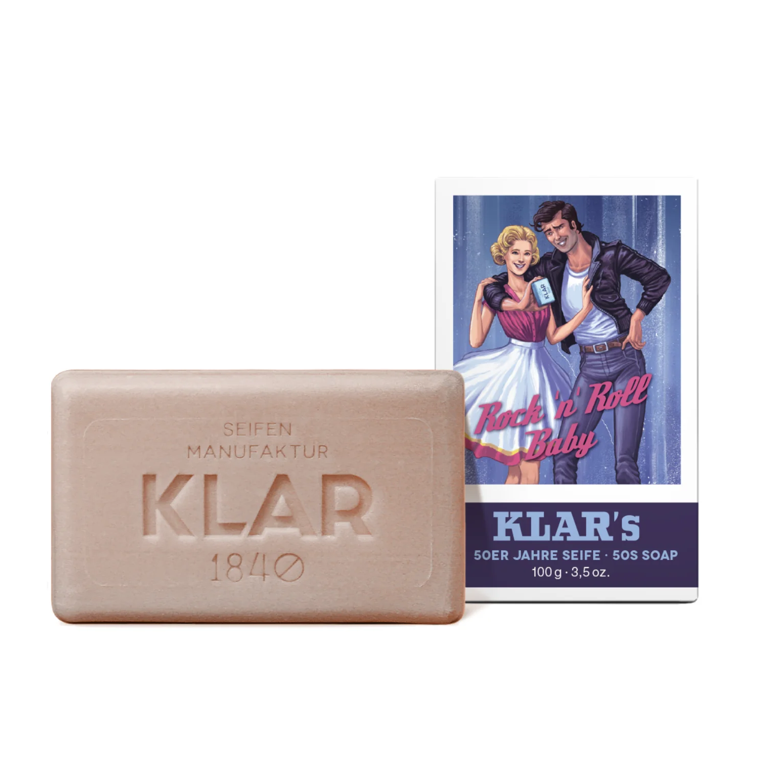 KLAR Retroseife Rock'n'Roll, 100g, palmölfrei